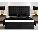 Kontinentalbett 160x200 cm für Hotelzimmer, Ehebett mit Bettkasten, Bett für Dachschräge, MAGNUS 6A