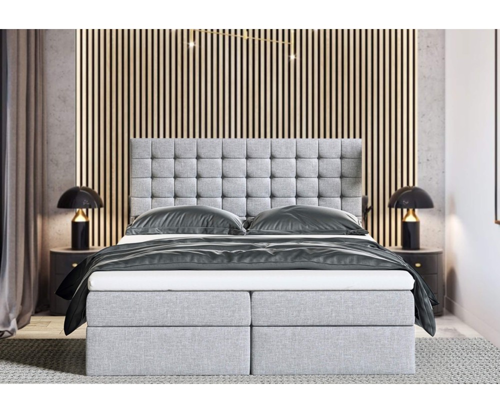 Boxspringbett 180x200 cm mit hohem Kopfteil, Ehebett mit Bettkasten, MAGNUS 6A Boxspringbett 180x200 cm mit hohem Kopfteil, Ehebett mit Bettkasten, MAGNUS 6A