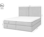 Modernes Boxspringbett 180x200 cm mit hohem Kopfteil, Ehebett, Hotelbett mit Bettkasten, MAGNUS 13A