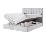 Kontinentalbett 160x200 cm, Ehebett für Dachschräge, Hotelbett mit Bettkasten, MAGNUS 2A