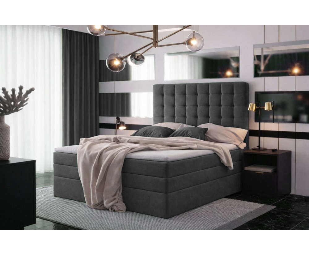 Boxspringbett 140x200 cm, Ehebett mit Bettkasten, MAGNUS 6B Boxspringbett 140x200 cm, Ehebett mit Bettkasten, MAGNUS 6B