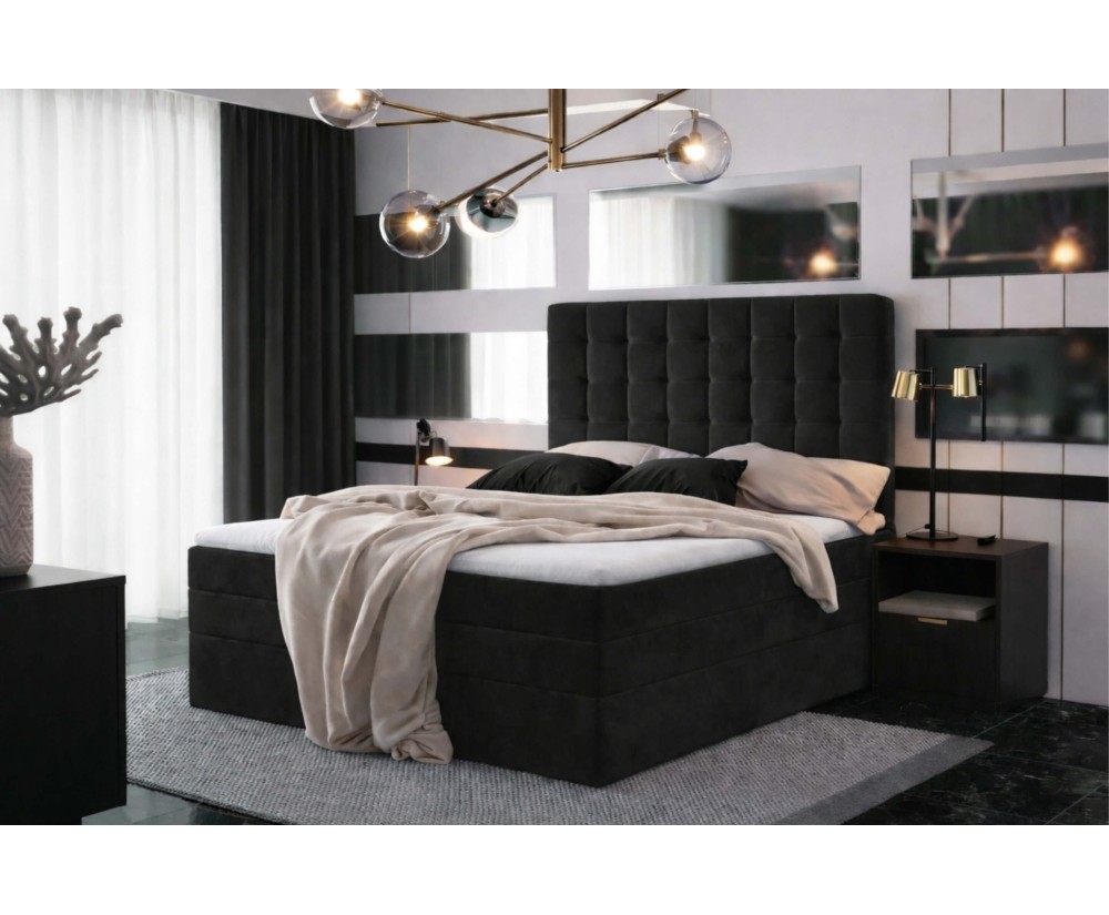 Boxspringbett 140x200 cm, Ehebett mit Bettkasten, MAGNUS 6B Boxspringbett 140x200 cm, Ehebett mit Bettkasten, MAGNUS 6B