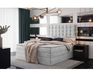 Elegantes Ehebett 180x200 cm, Kontinentalbett mit 2 Matratzen, Bett für Dachschräge, MAGNUS 6B