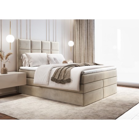 Kontinentalbett 180x200 cm, Ehebett mit 2 Matratzen, Bett für Dachschräge, Farbvarianten, MAGNUS 10B