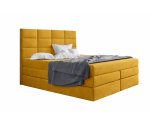 Boxspringbett 200x200 cm mit elegantem Kopfteil, Bett für Dachschräge, Farbvarianten, Doppelbett MAGNUS 10B Boxspringbett 200x200 cm mit elegantem Kopfteil, Bett für Dachschräge, Farbvarianten, Doppelbett MAGNUS 10B