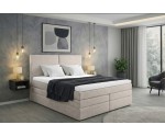 Kontinentalbett 180x200 cm, Boxspringbett mit hohem Kopfteil, 2 Matratzen, MAGNUS 13B