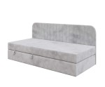 VERSANDBEREIT! Einzelbett 100x200 cm für Jugendzimmer mit Bonellfederkernmatratze und Bettkasten, Riviera 82 grau, MACIUS 2M
