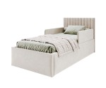 Einzelbett 90x200 cm für Senioren mit verstellbarem Lattenrost per Fernbedienung, 2x RAUSFSALLSCHUTZ, BARTEK SEB