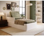 Einzelbett 90x200 cm für Senioren mit verstellbarem Lattenrost per Fernbedienung, 2x RAUSFSALLSCHUTZ, BARTEK SEB