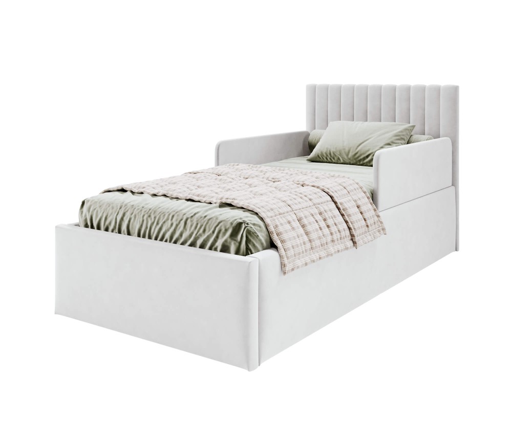 Seniorenbett 100x200 cm mit verstellbarem Lattenrost, individuell anpassbar per Fernbedienung, 2x RAUSFSALLSCHUTZ, BARTEK SEB