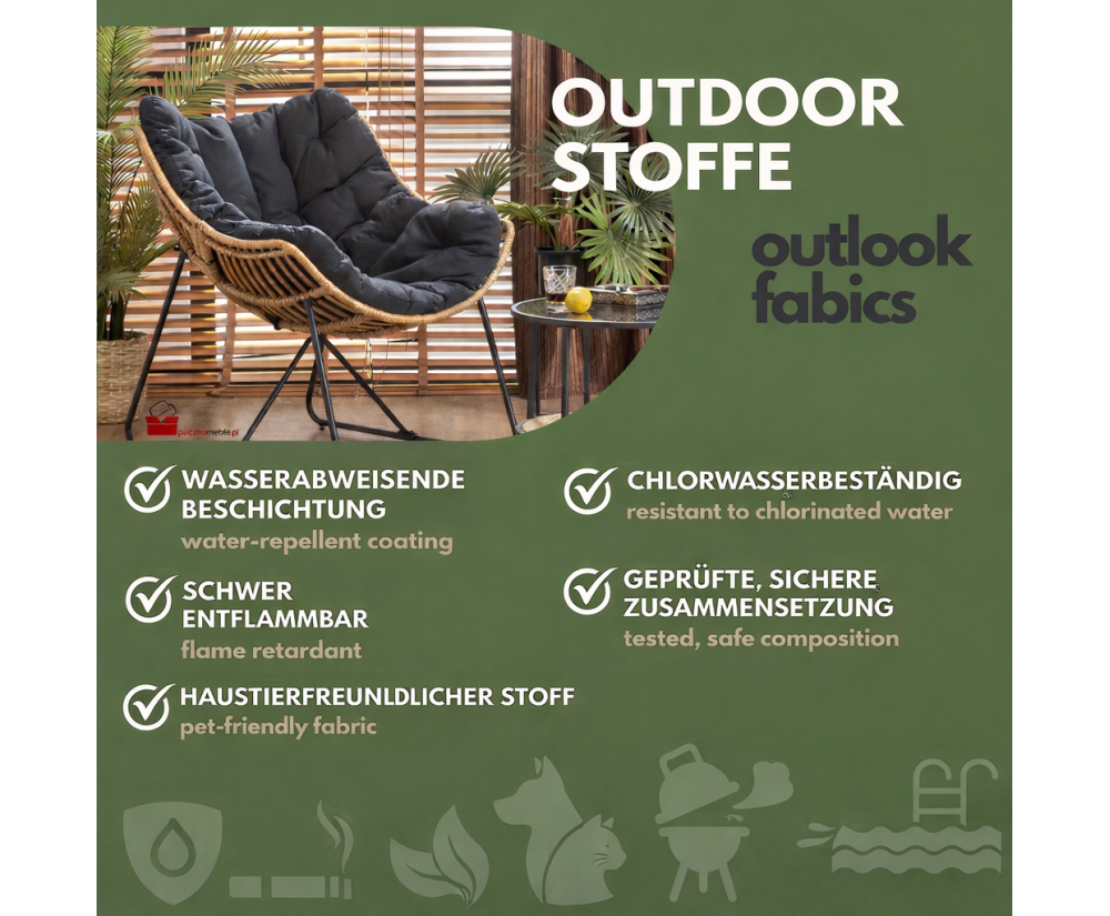 Stoffproben für Gartenmöbel, Outdoor-Stoffmuster
