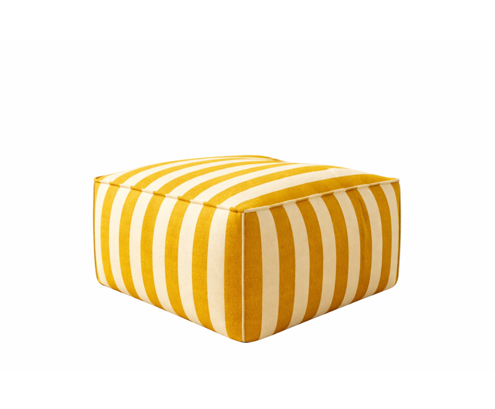 Bequemer Outdoor-Pouf gestreift für Haus, Garten & Terrasse, Gartenpouf PATIO P1