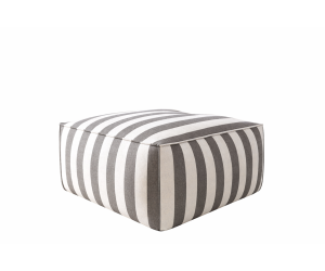 Bequemer Outdoor-Pouf gestreift für Haus, Garten & Terrasse, Gartenpouf PATIO P1