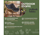 Gartensessel mit Pouf im stylischen Streifen-Design, Outdoor-Set PATIO P1/F1