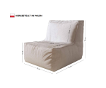 Gartensessel mit Pouf im stylischen Streifen-Design, Outdoor-Set PATIO P1/F1