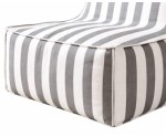 Gartensessel mit Pouf im stylischen Streifen-Design, Outdoor-Set PATIO P1/F1