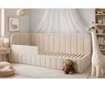 Einzelbett 120x200 cm mit RAUSFALLSCHUTZ, Kinderbett, Bettkasten und Lattenrost, MARIO SM 02B