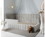 Einzelbett 120x200 cm mit RAUSFALLSCHUTZ, Kinderbett, Bettkasten und Lattenrost, MARIO SM 02B