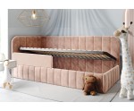 Einzelbett 120x200 cm mit RAUSFALLSCHUTZ, Kinderbett, Bettkasten und Lattenrost, MARIO SM 02B