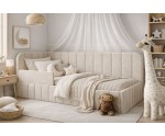 Einzelbett 120x200 cm mit RAUSFALLSCHUTZ, Kinderbett, Bettkasten und Lattenrost, MARIO SM 02B