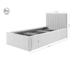 Polsterbett 120x200 cm mit verstellbarem Lattenrost für Senioren, Liegefläche individuell anpassbar per Fernbedienung, BARTEK SE