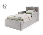 Seniorenbett 100x200 cm mit verstellbarem Lattenrost, individuell anpassbar per Fernbedienung, 2x RAUSFSALLSCHUTZ, BARTEK SEB