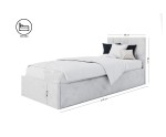 Seniorenbett 90x200 cm mit verstellbarem Lattenrost, Polsterbett für Senioren, Verstellfunktion mit Fernbedienung, DANIEL SE