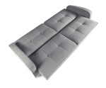 Dunkelgraue Couch mit Schlaffunktion und Bettkasten LINARO W4