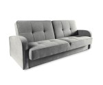 Dunkelgraue Couch mit Schlaffunktion und Bettkasten LINARO W4