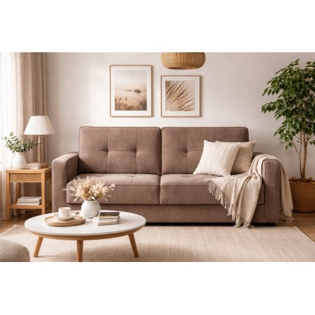 Bequemes Schlafsofa mit Bettkasten, Klick-Klack-System, Couch LINARO W4