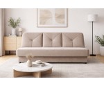 Beiges Schlafsofa mit Schlaffunktion, Klick-Klack-System, bequeme Couch LINARO W5