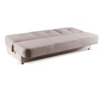 Beiges Schlafsofa mit Schlaffunktion, Klick-Klack-System, bequeme Couch LINARO W5
