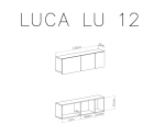 Hängeschrank 120 cm für Jugendzimmer, Eukalyptus, LUCA 12