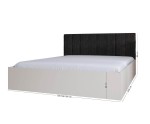 Bett mit Bettkasten, Lattenrost und schwarzem Kopfteil, Korpus in 3 Farben wählbar, MONAKO 3