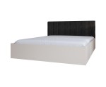Bett mit Bettkasten, Lattenrost und schwarzem Kopfteil, Korpus in 3 Farben wählbar, MONAKO 3