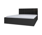 Bett mit Bettkasten, Lattenrost und schwarzem Kopfteil, Korpus in 3 Farben wählbar, MONAKO 3