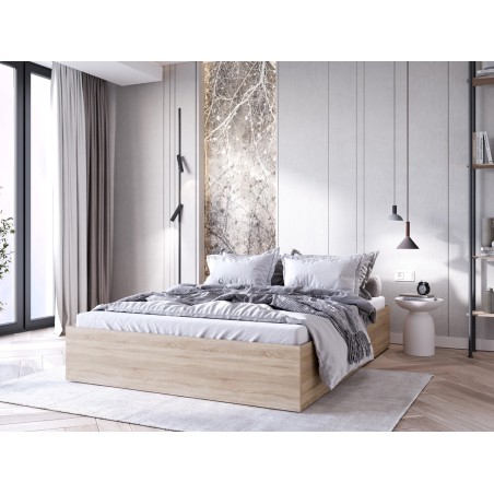 Doppelbett ohne Kopfteil mit Lattenrost, 3 Farbvarianten, MONAKO 2