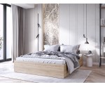 Doppelbett ohne Kopfteil mit Lattenrost, Bett für Dachschräge, 3 Farbvarianten, MONAKO 2