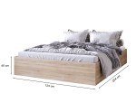 Doppelbett ohne Kopfteil mit Lattenrost, Bett für Dachschräge, 3 Farbvarianten, MONAKO 2 Doppelbett ohne Kopfteil mit Lattenrost, Bett für Dachschräge, 3 Farbvarianten, MONAKO 2