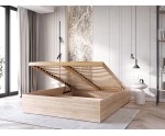 Doppelbett ohne Kopfteil mit Lattenrost, Bett für Dachschräge, 3 Farbvarianten, MONAKO 2