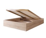 Doppelbett ohne Kopfteil mit Lattenrost, Bett für Dachschräge, 3 Farbvarianten, MONAKO 2
