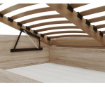 Doppelbett ohne Kopfteil mit Lattenrost, Bett für Dachschräge, 3 Farbvarianten, MONAKO 2