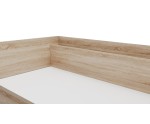 Doppelbett ohne Kopfteil mit Lattenrost, Bett für Dachschräge, 3 Farbvarianten, MONAKO 2