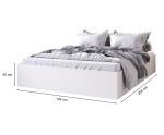 Doppelbett ohne Kopfteil mit Lattenrost, Bett für Dachschräge, 3 Farbvarianten, MONAKO 2 Doppelbett ohne Kopfteil mit Lattenrost, Bett für Dachschräge, 3 Farbvarianten, MONAKO 2