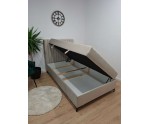 Jugendbett 80x200 cm, Einzelbett mit Bettkasten, auf Füßen, TRENTO 2M
