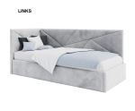 Jugendbett 80x180 cm mit Bettkasten ohne Matratze, Lattenrost mit Metallrahmen, Einzelbett AMADEUSZ SM 02 Jugendbett 80x180 cm mit Bettkasten ohne Matratze, Lattenrost mit Metallrahmen, Einzelbett AMADEUSZ SM 02