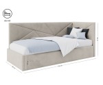 Jugendbett 80x180 cm mit Bettkasten ohne Matratze, Lattenrost mit Metallrahmen, Einzelbett AMADEUSZ SM 02 Jugendbett 80x180 cm mit Bettkasten ohne Matratze, Lattenrost mit Metallrahmen, Einzelbett AMADEUSZ SM 02