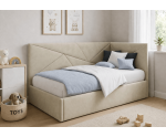 Jugendbett 80x180 cm mit Bettkasten ohne Matratze, Lattenrost mit Metallrahmen, Einzelbett AMADEUSZ SM 02 Jugendbett 80x180 cm mit Bettkasten ohne Matratze, Lattenrost mit Metallrahmen, Einzelbett AMADEUSZ SM 02