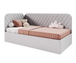 Polsterbett 100x200 cm mit Stauraum und Lattenrost, Einzelbett KINGA SM 02 Polsterbett 100x200 cm mit Stauraum und Lattenrost, Einzelbett KINGA SM 02