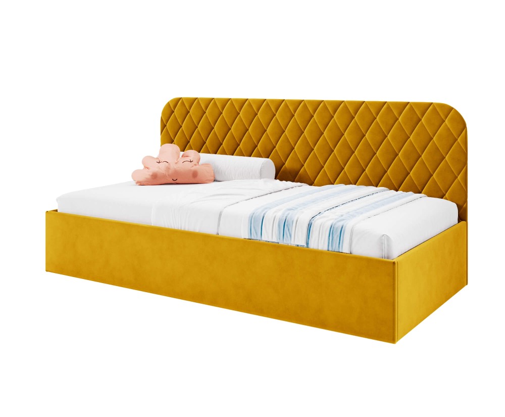 Jugendbett 90x200 cm mit Bettkasten und Lattenrost, Juniorbett TOSIA SM 02 Jugendbett 90x200 cm mit Bettkasten und Lattenrost, Juniorbett TOSIA SM 02